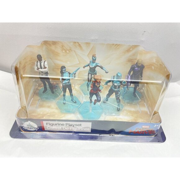 Disney Captain Marvel Exclusive 6 Piece PVC Figure Play Set Cake Toppers - Picture 3 of 6